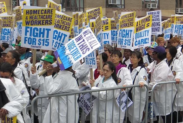 Homecare and Healthcare Workers fight for 15 dollar